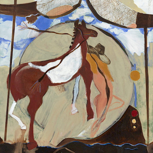 Cowgirl, 120x150cm, Öl auf Leinen, 2022
