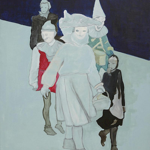 „Kinderfasching“, Acryl auf Leinwand, 80x100cm, 2015